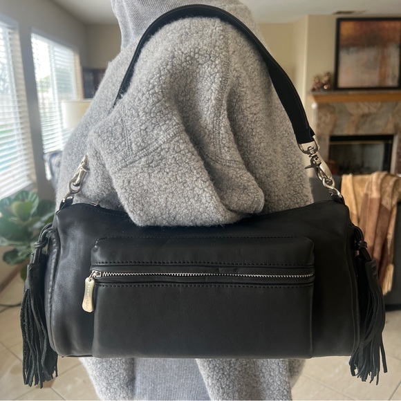 BCBGMaxAzria Black Vegan Shoulder Bag - Picture 7 of 10